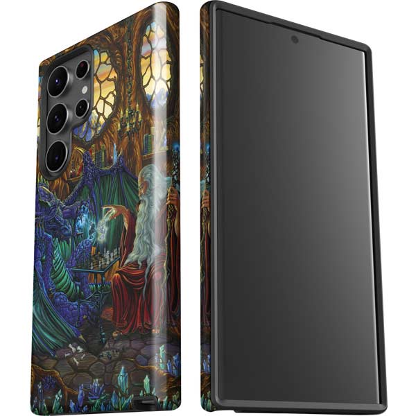 Dragon and Wizard Playing Chess by Ed Beard Jr Galaxy S23 Ultra Pro Case