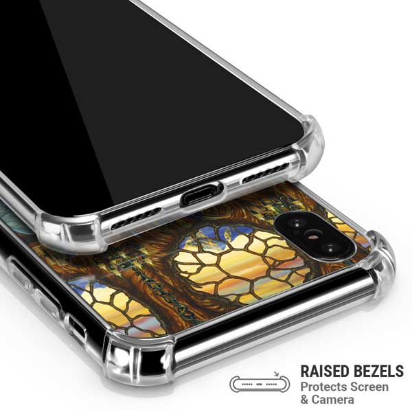Dragon and Wizard Playing Chess by Ed Beard Jr iPhone X/XS Clear Case