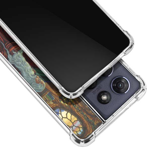 Dragon and Wizard Playing Chess by Ed Beard Jr Moto G Power 5G (2025) Clear Case