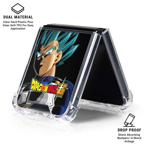 Dragon Ball Super Vegeta Galaxy Z Flip7 Clear Case