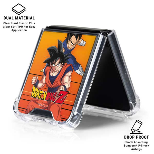 Dragon Ball Z Goku & Vegeta Galaxy Z Flip7 Clear Case
