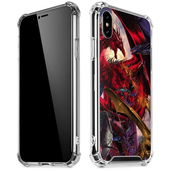 Dragon Battle by Ruth Thompson iPhone X/XS Clear Case