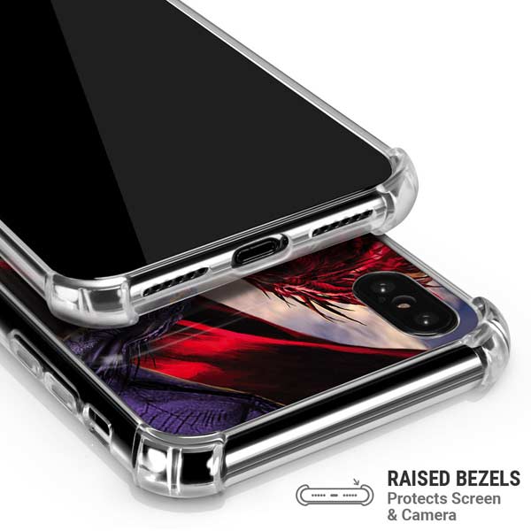 Dragon Battle by Ruth Thompson iPhone X/XS Clear Case