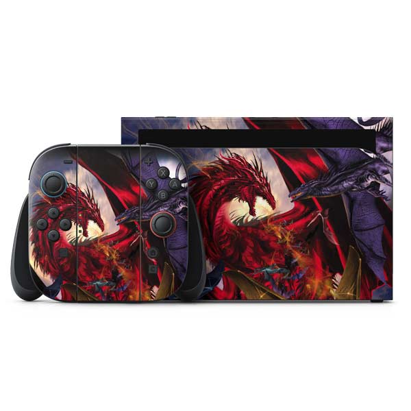 Dragon Battle by Ruth Thompson Nintendo Switch 2 (2025) with Joy-Con Skin