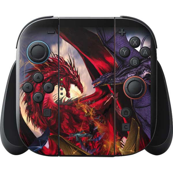 Dragon Battle by Ruth Thompson Nintendo Switch 2 (2025) with Joy-Con Skin
