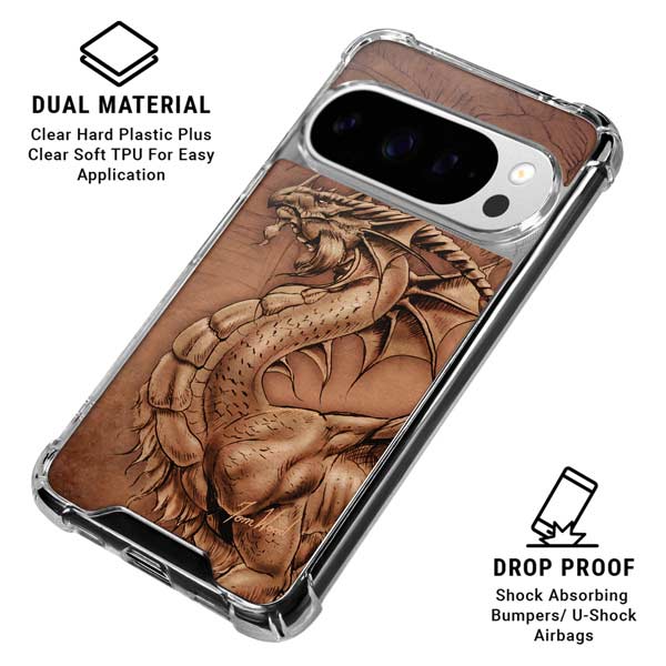 Dragon Parchment by Tom Wood Google Pixel 10 Pro XL Clear Case