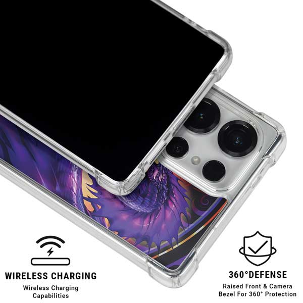 Dragonblade Netherblade Purple by Ruth Thompson Galaxy S25 Ultra Clear Case