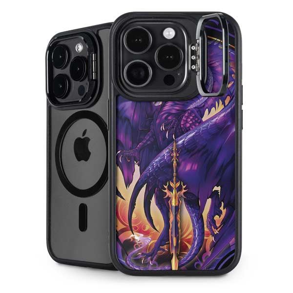 Dragonblade Netherblade Purple by Ruth Thompson iPhone 14 Pro Kickstand Case