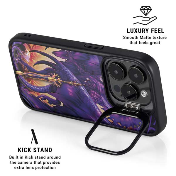 Dragonblade Netherblade Purple by Ruth Thompson iPhone 14 Pro Kickstand Case