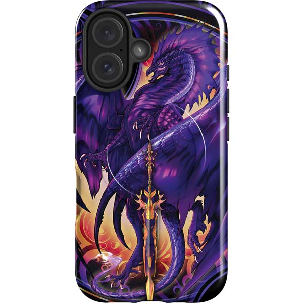 Dragonblade Netherblade Purple by Ruth Thompson iPhone 16 Plus Magsafe Impact Case