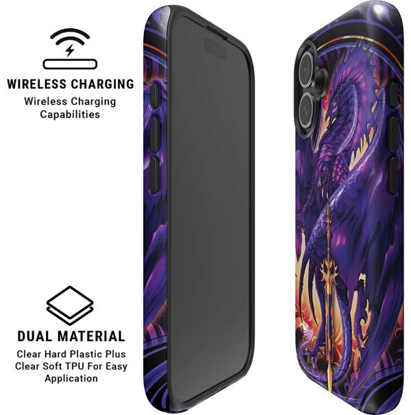 Dragonblade Netherblade Purple by Ruth Thompson iPhone 16 Plus Magsafe Impact Case