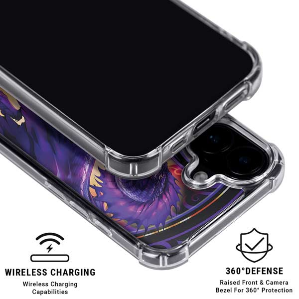 Dragonblade Netherblade Purple by Ruth Thompson iPhone 17 Clear Case