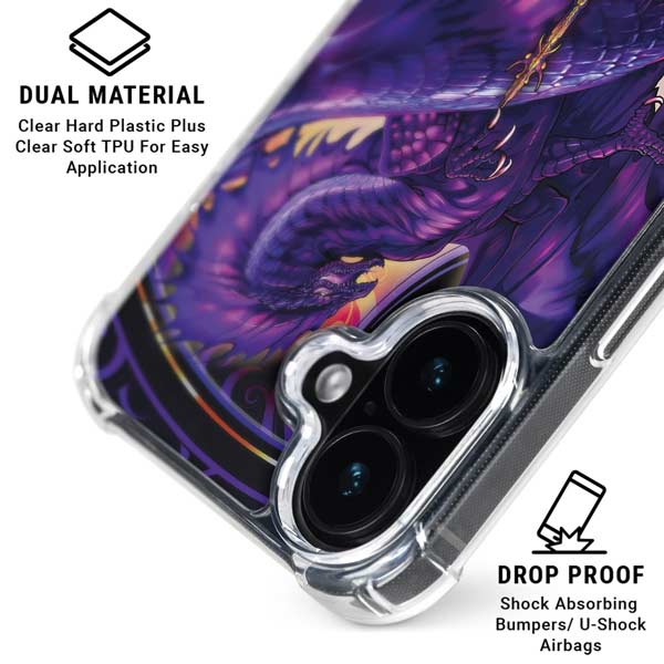 Dragonblade Netherblade Purple by Ruth Thompson iPhone 17 Clear Case