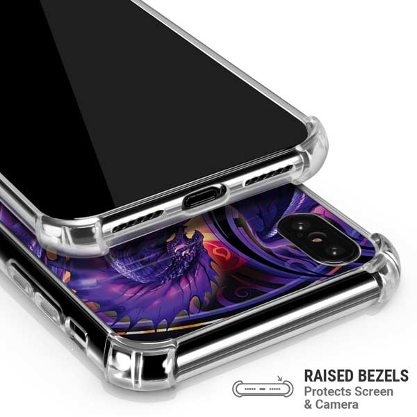 Dragonblade Netherblade Purple by Ruth Thompson iPhone X/XS Clear Case