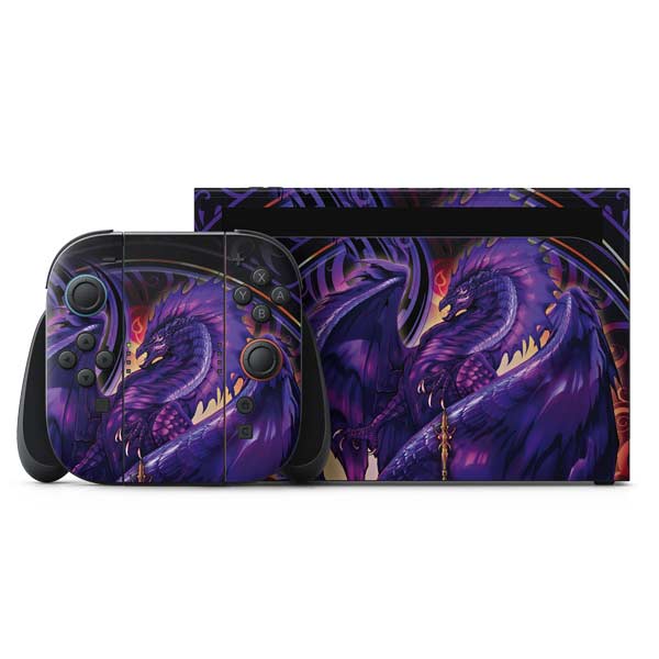 Dragonblade Netherblade Purple by Ruth Thompson Nintendo Switch 2 (2025) with Joy-Con Skin