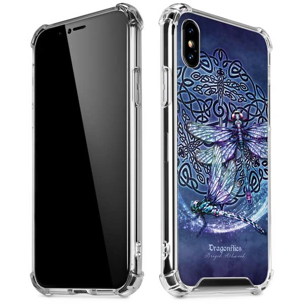 Dragonfly Celtic Knot by Brigid Ashwood iPhone X/XS Clear Case