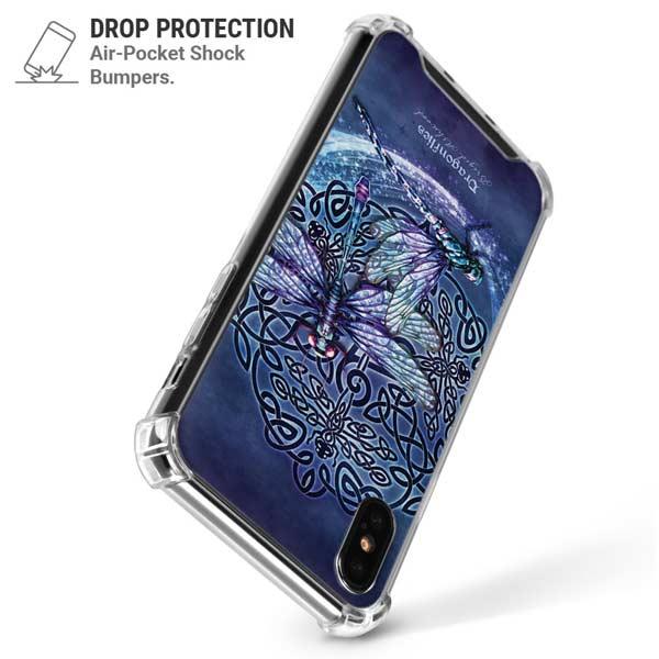 Dragonfly Celtic Knot by Brigid Ashwood iPhone X/XS Clear Case