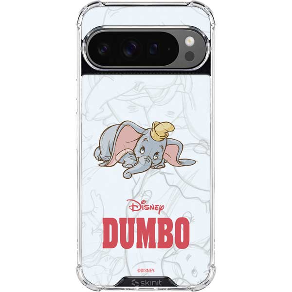 Disney Dumbo Classic sketched portrait Google Pixel 10 Pro XL Clear Case