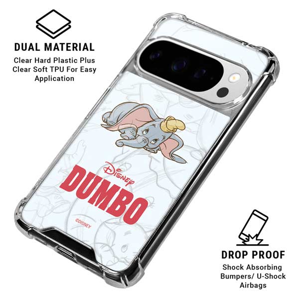 Disney Dumbo Classic sketched portrait Google Pixel 10 Pro XL Clear Case