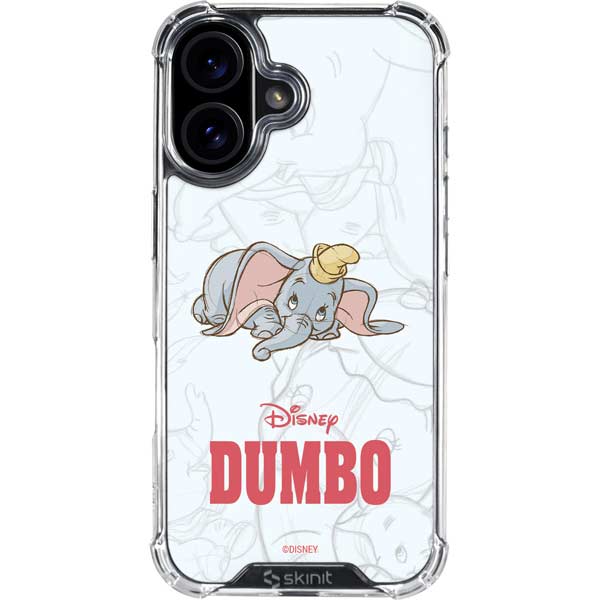 Disney Dumbo Classic sketched portrait iPhone 17 Clear Case