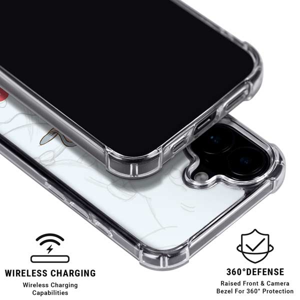 Disney Dumbo Classic sketched portrait iPhone 17 Clear Case