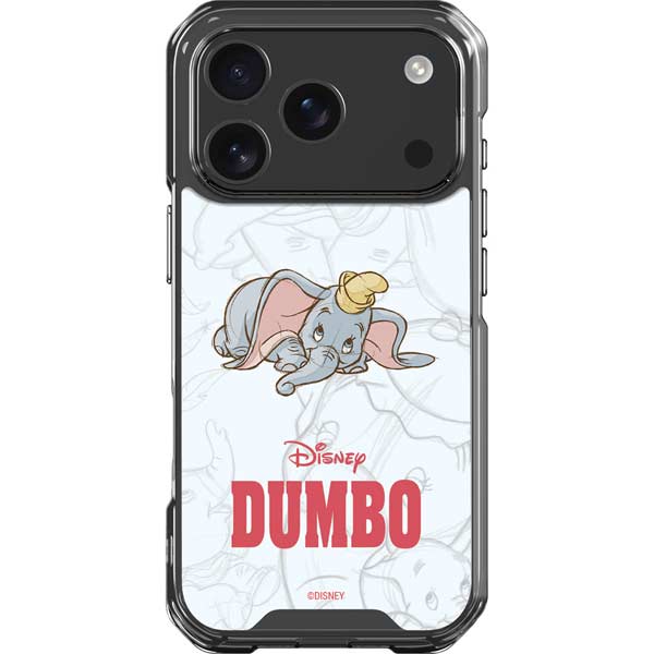 Disney Dumbo Classic sketched portrait iPhone 17 Pro Clear Case