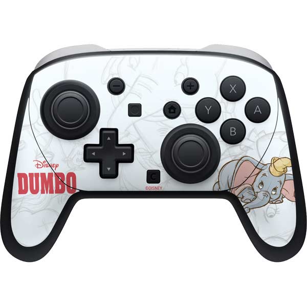 Disney Dumbo Classic sketched portrait Nintendo Switch 2 (2025) Pro Controller Skin