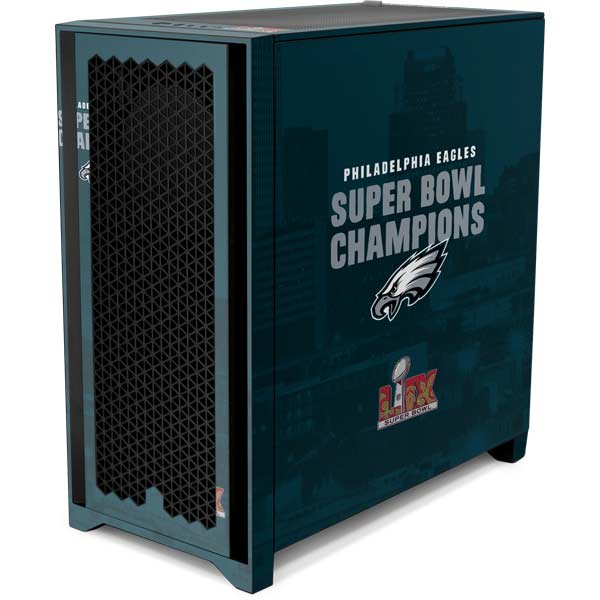 Eagles Super Bowl LIX Champions Corsair 4000D Tempered Glass Mid-Tower ...