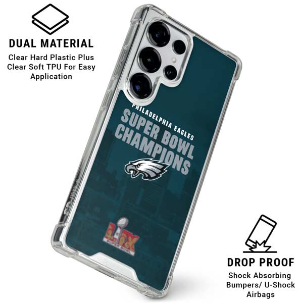 NFL Philadelphia Eagles Super Bowl LIX Champions Galaxy S26 Ultra Clear Case