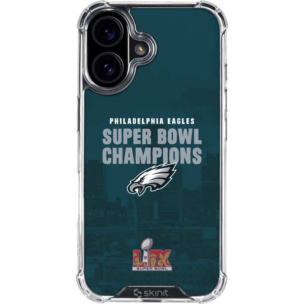 NFL Philadelphia Eagles Super Bowl LIX Champions iPhone 16 Plus Clear Case