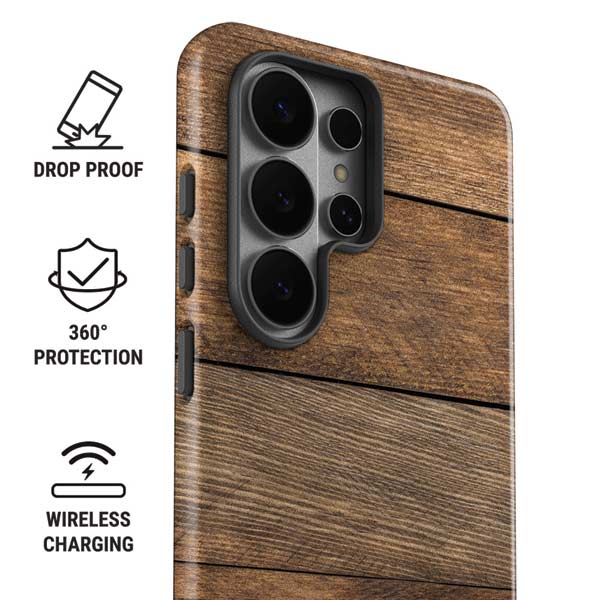 Early American Wood Planks Galaxy S26 Ultra Impact Case