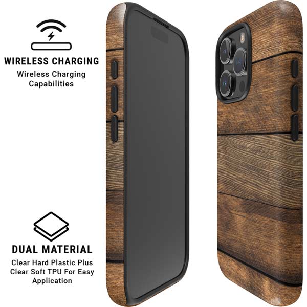 Early American Wood Planks iPhone 16 Pro Max Magsafe Impact Case