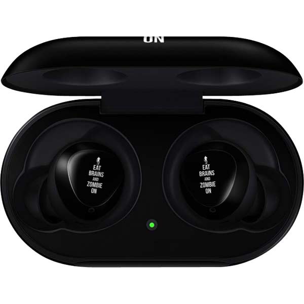Eat Brains and Zombie On Black Galaxy Buds Skin