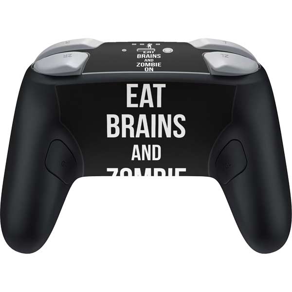 Eat Brains and Zombie On Black Nintendo Switch 2 (2025) Pro Controller Skin