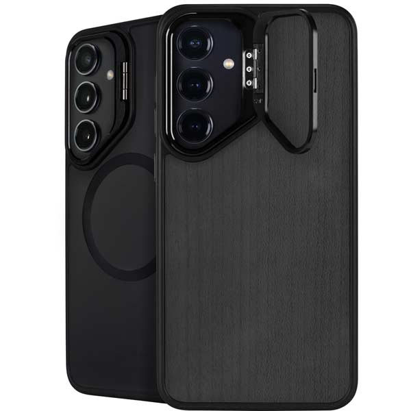 Ebony Wood Galaxy S26 Plus Kickstand Case