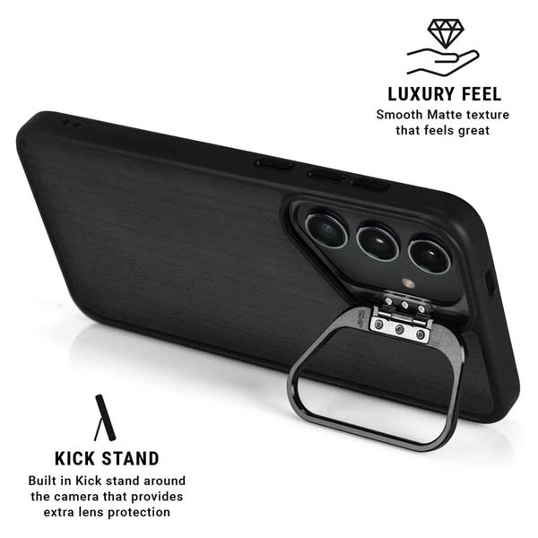 Ebony Wood Galaxy S26 Plus Kickstand Case