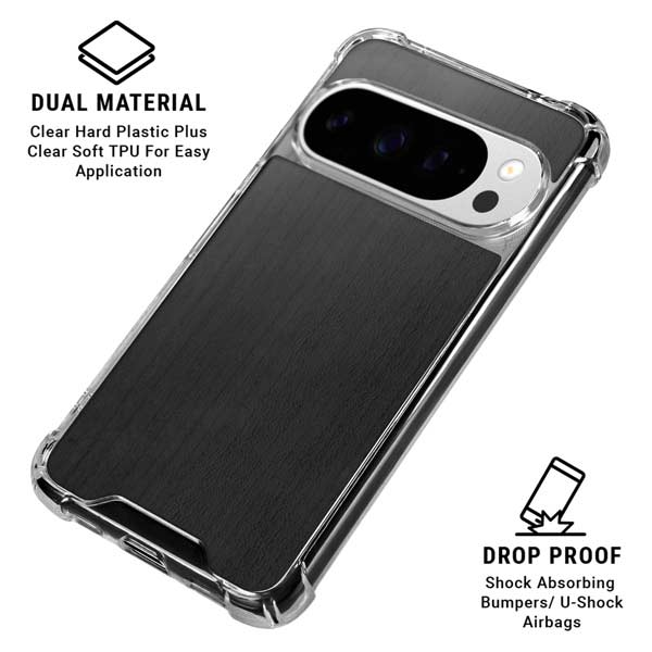 Ebony Wood Google Pixel 10 Pro XL Clear Case