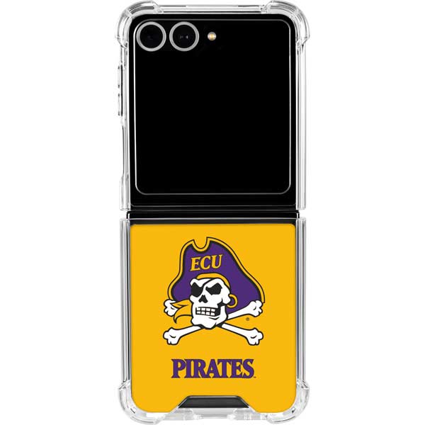 East Carolina University ECU Pirates Logo Yellow Galaxy Z Flip7 Clear Case