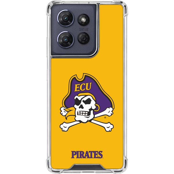 East Carolina University ECU Pirates Logo Yellow Moto G 5G (2025) Clear Case