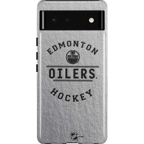 NHL Edmonton Oilers Black Text Pixel Cases