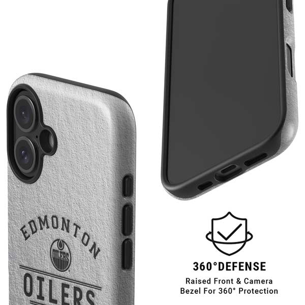 NHL Edmonton Oilers Black Text iPhone 16 Plus Magsafe Impact Case