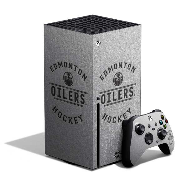 NHL Edmonton Oilers Black Text Xbox Series X Skins