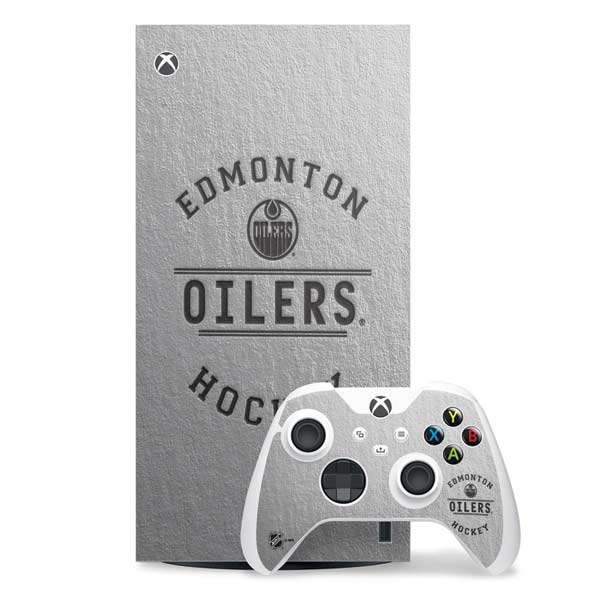 NHL Edmonton Oilers Black Text Xbox Series X Skins
