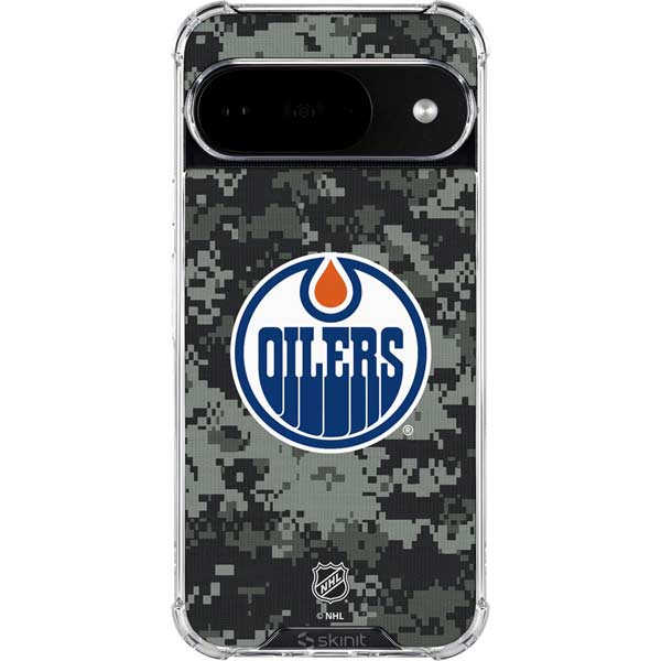 NHL Edmonton Oilers Camo Google Pixel 10 Clear Case
