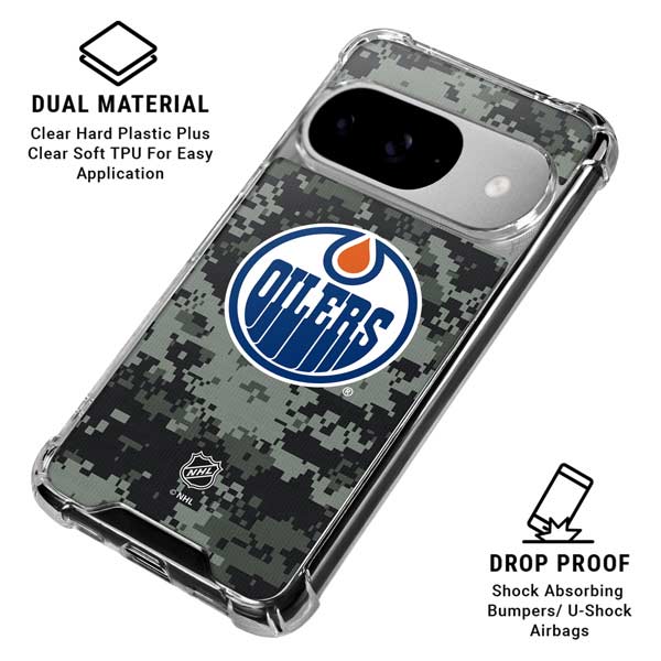 NHL Edmonton Oilers Camo Google Pixel 10 Clear Case
