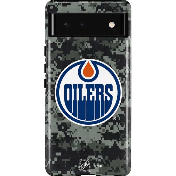 NHL Edmonton Oilers Camo Pixel Cases