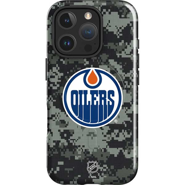 NHL Edmonton Oilers Camo iPhone 16 Pro Max Magsafe Impact Case