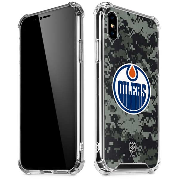 NHL Edmonton Oilers Camo iPhone X/XS Clear Case