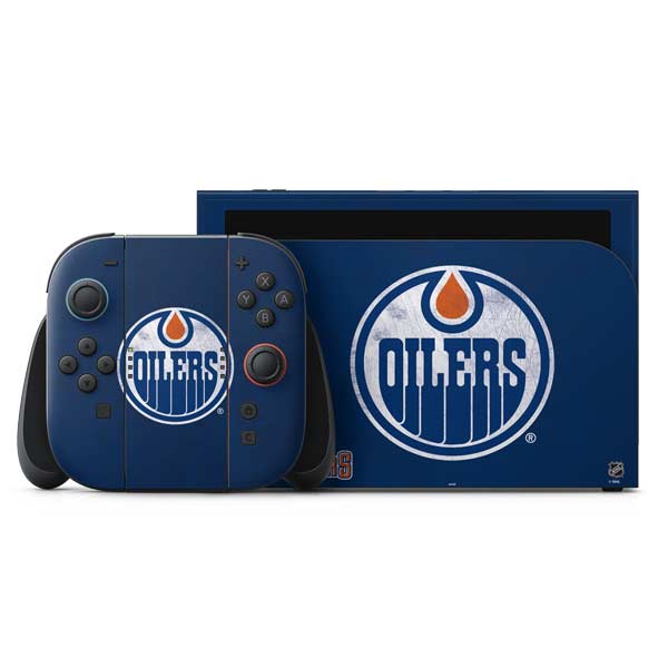 NHL Edmonton Oilers Distressed Nintendo Switch 2 (2025) with Joy-Con Skin