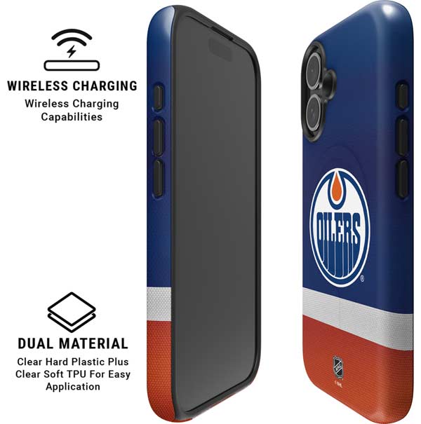 NHL Edmonton Oilers Jersey iPhone 16 Plus Magsafe Impact Case